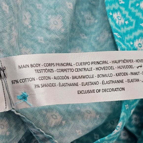 Ariat Women's Western Shirt Button Down Teal Real Long Sleeve Fitted XL Rodeo - Picture 12 of 15